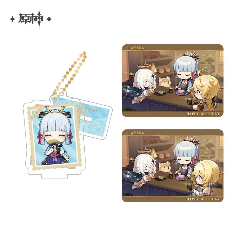 Genshin Impact Photo Reminiscing Series Acrylic Keychain Standee & Card Set Vol 4