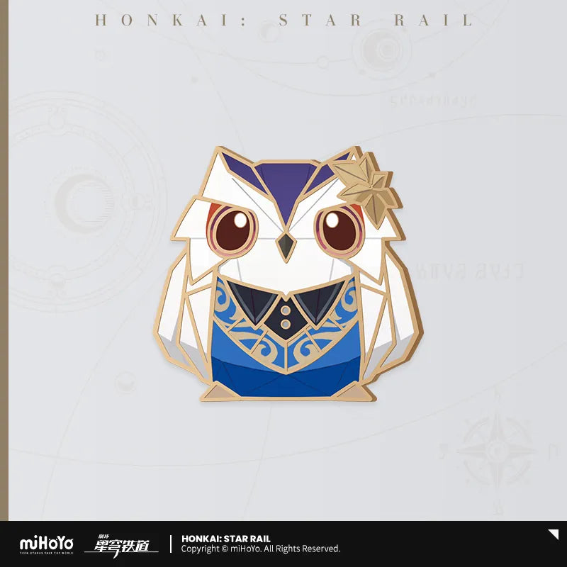 Honkai: Star Rail Jimmy's Interview Studio Series Origami Bird Metal Badge