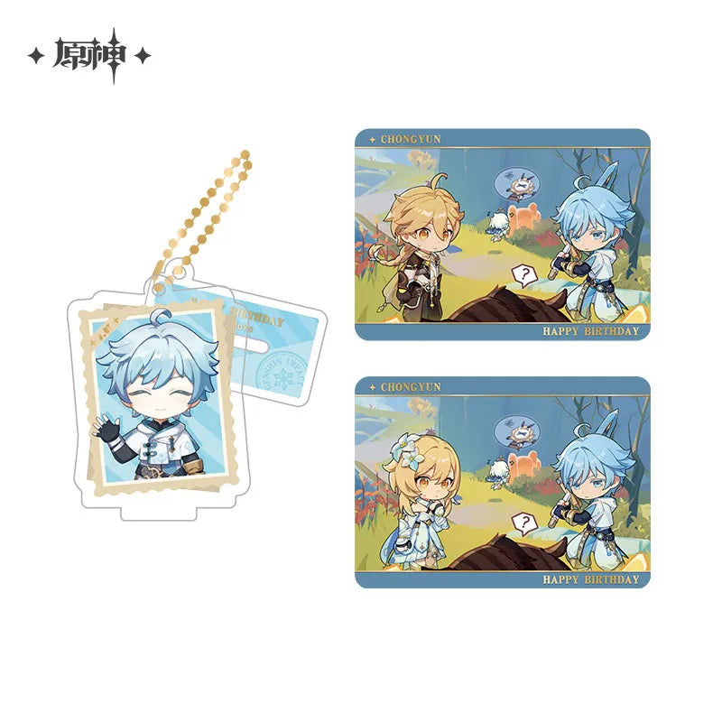 Genshin Impact Photo Reminiscing Series Acrylic Keychain Standee & Card Set Vol 4
