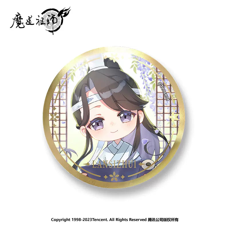 Grandmaster of Demonic Cultivation Festival Spring Flower Series Q Hot Stamping Badge