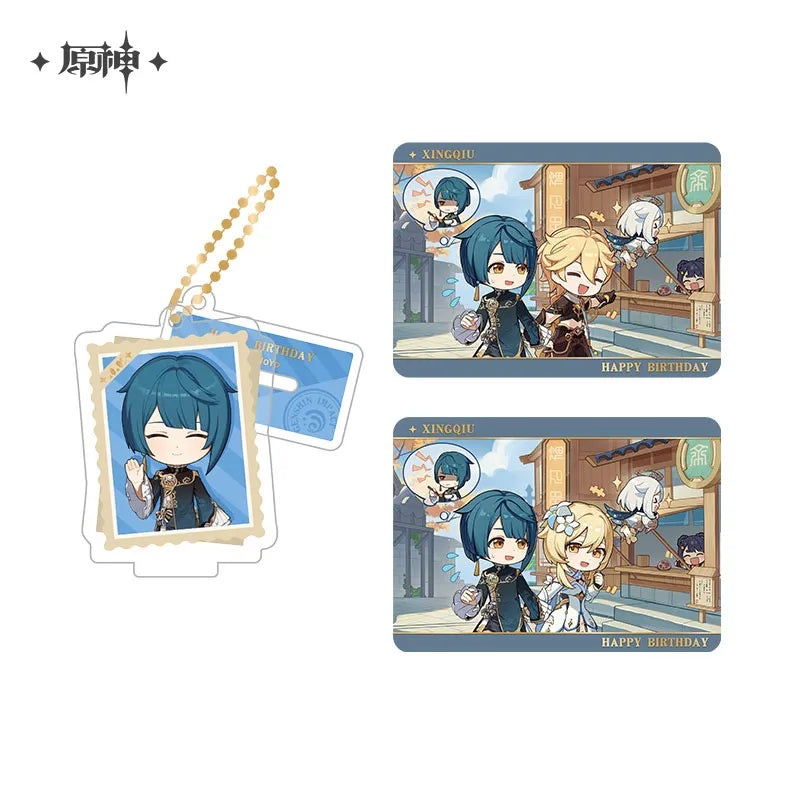 Genshin Impact Photo Reminiscing Series Acrylic Keychain Standee & Card Set Vol 4
