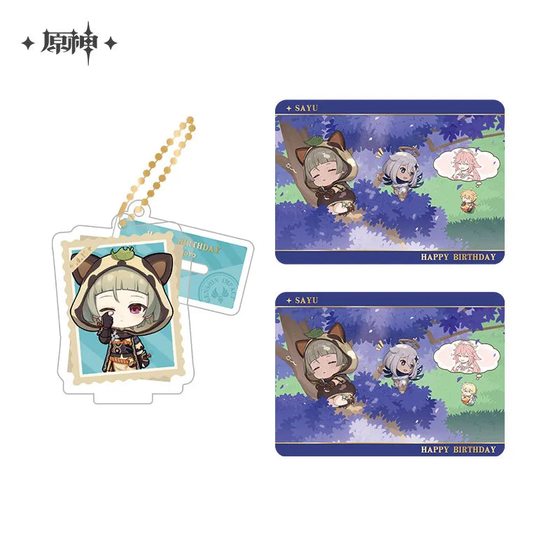 Genshin Impact Photo Reminiscing Series Acrylic Keychain Standee & Card Set Vol 4