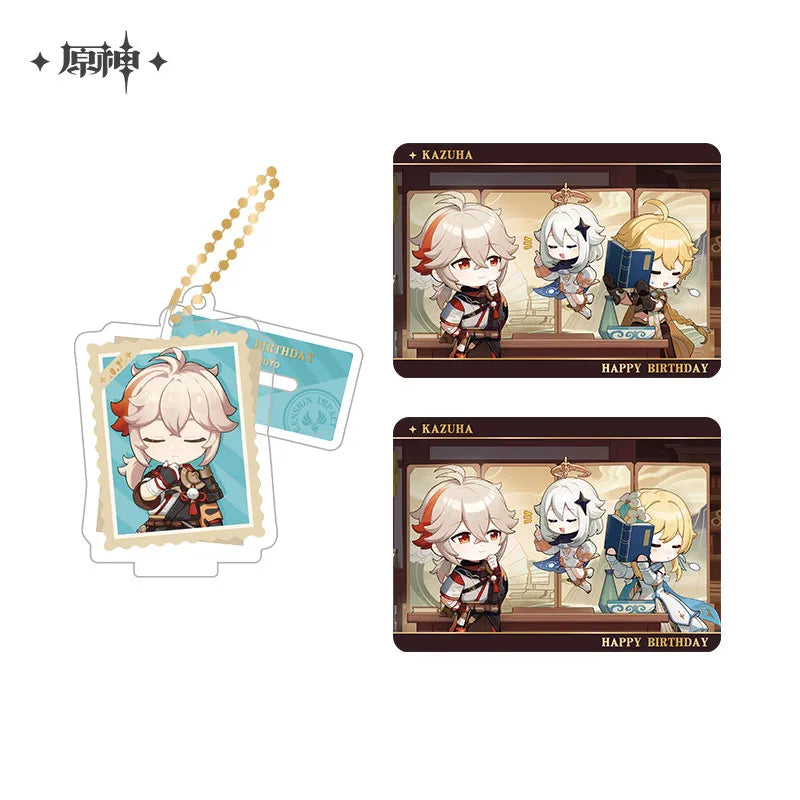 Genshin Impact Photo Reminiscing Series Acrylic Keychain Standee & Card Set Vol 4