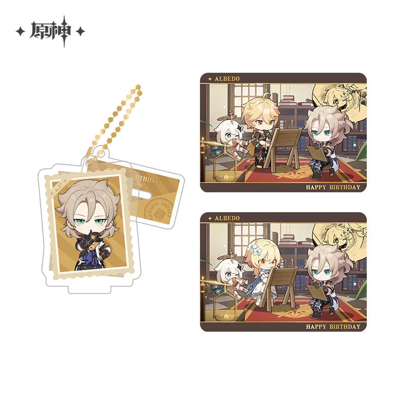 Genshin Impact Photo Reminiscing Series Acrylic Keychain Standee & Card Set Vol 4