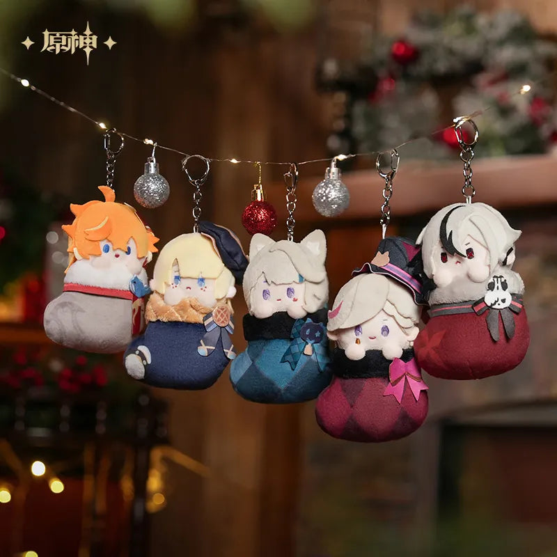 Genshin Impact House Of The Hearth Winter Series Plush Socks Keychain