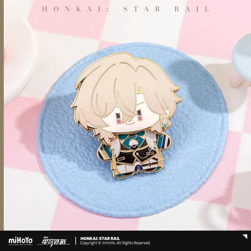 Honkai:Star Rail Chibi Doll Series Rocking Head Metal Pin Badge