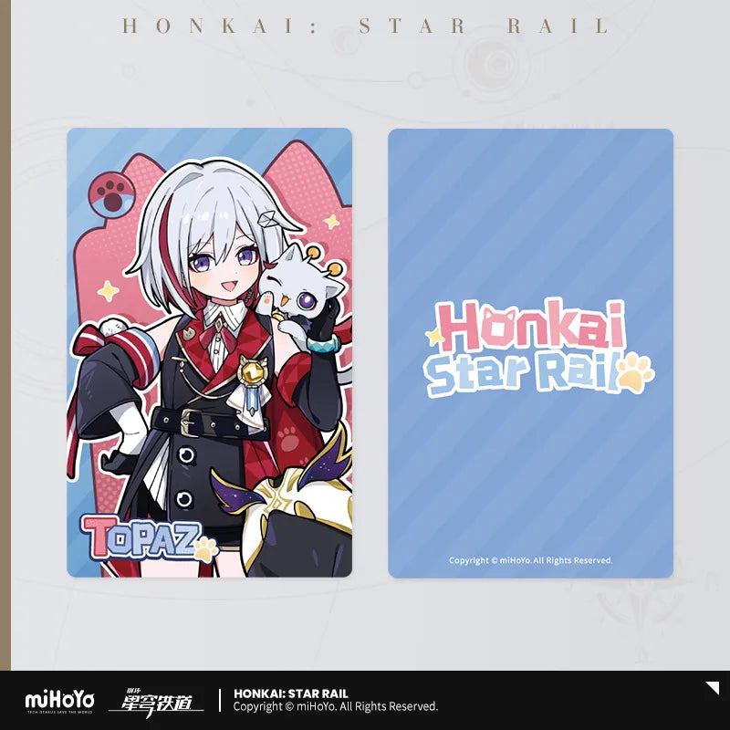 Honkai:Star Rail Tiny Cat Series Laser Ticket Card