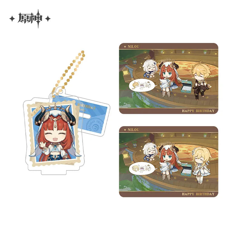 Genshin Impact Photo Reminiscing Series Acrylic Keychain Standee & Card Set Vol 5