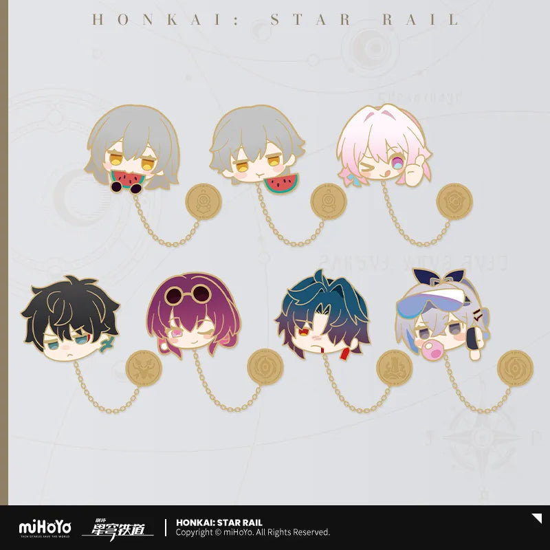 Honkai: Star Rail Pom-Pom Exhibition Hall Series Metal Chain Badge