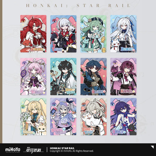 Honkai:Star Rail Tiny Cat Series Laser Ticket Card