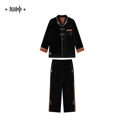 Genshin Impact Zhongli Theme Impression Velvet Pajamas Set