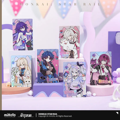 Honkai:Star Rail Tiny Cat Series Laser Ticket Card