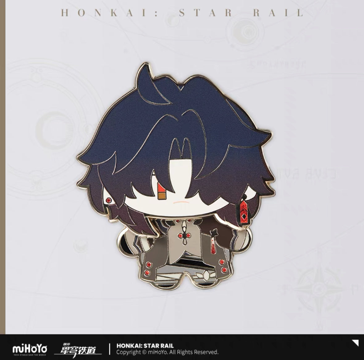 Honkai:Star Rail Chibi Doll Series Rocking Head Metal Pin Badge (In-Stock)