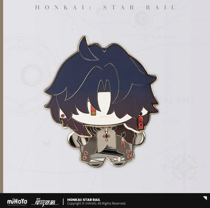 Honkai:Star Rail Chibi Doll Series Rocking Head Metal Pin Badge