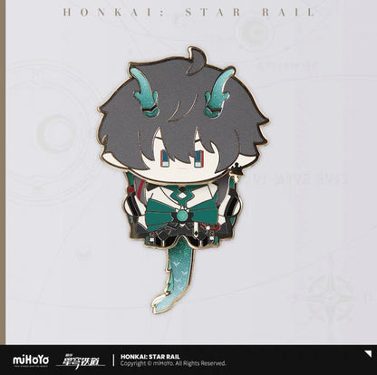 Honkai:Star Rail Chibi Doll Series Rocking Head Metal Pin Badge (In-Stock)