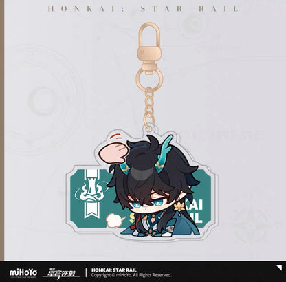 Honkai: Star Rail Pom-Pom Exhibition Hall Series Acrylic Pendant Keychain