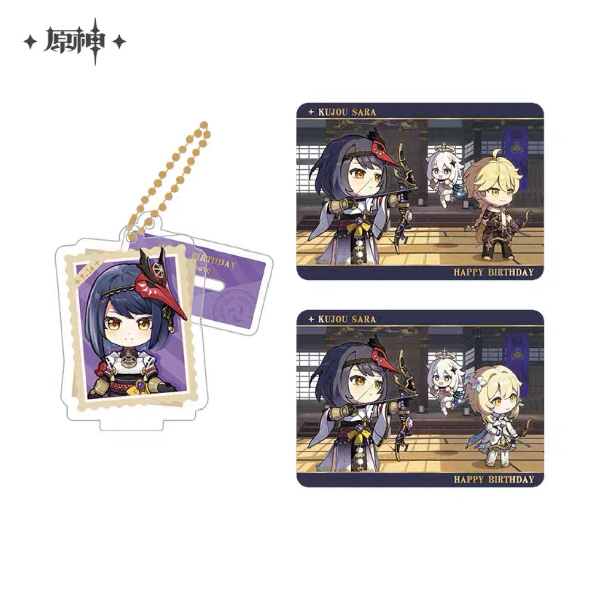 Genshin Impact Photo Reminiscing Series Acrylic Keychain Standee & Card Set Vol 3