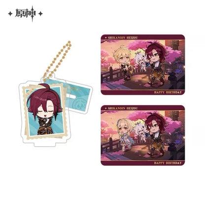 Genshin Impact Photo Reminiscing Series Acrylic Keychain Standee & Card Set Vol 3