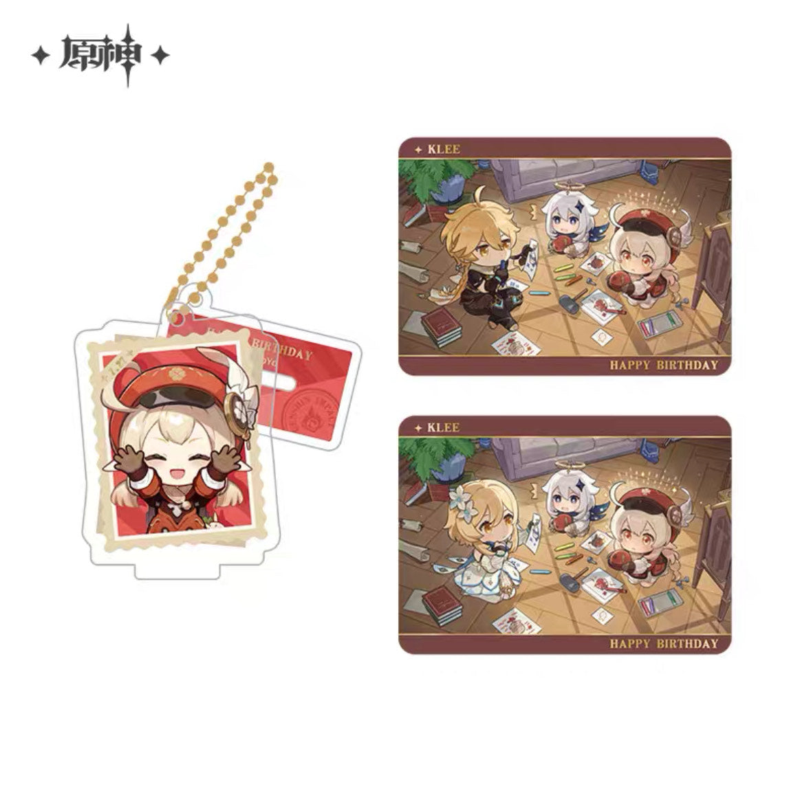 Genshin Impact Photo Reminiscing Series Acrylic Keychain Standee & Card Set Vol 3