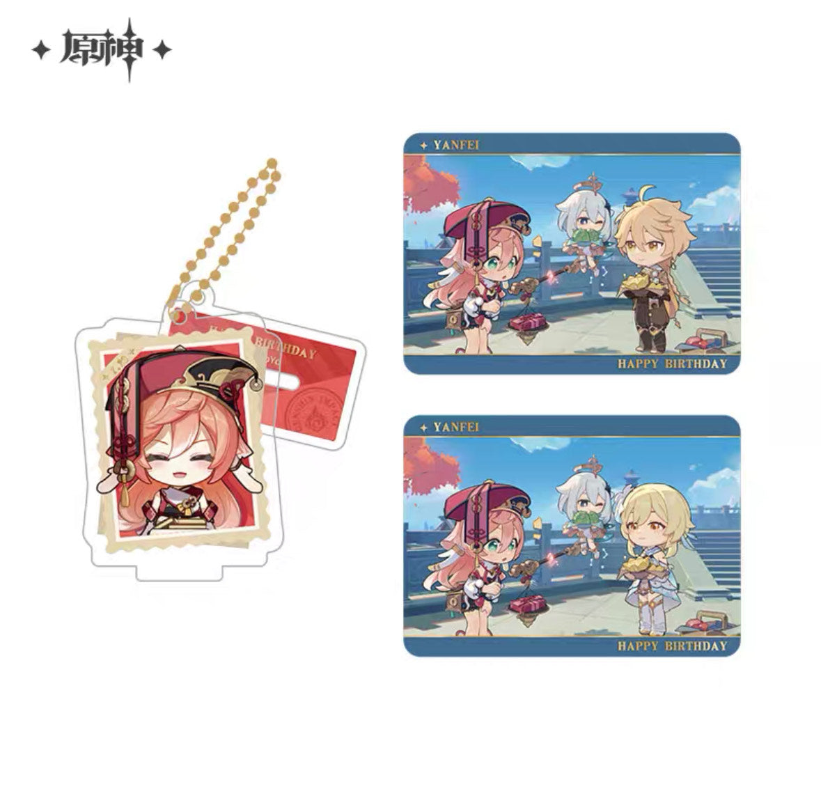 Genshin Impact Photo Reminiscing Series Acrylic Keychain Standee & Card Set Vol 3