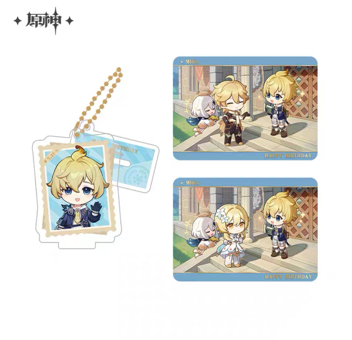 Genshin Impact Photo Reminiscing Series Acrylic Keychain Standee & Card Set Vol 3