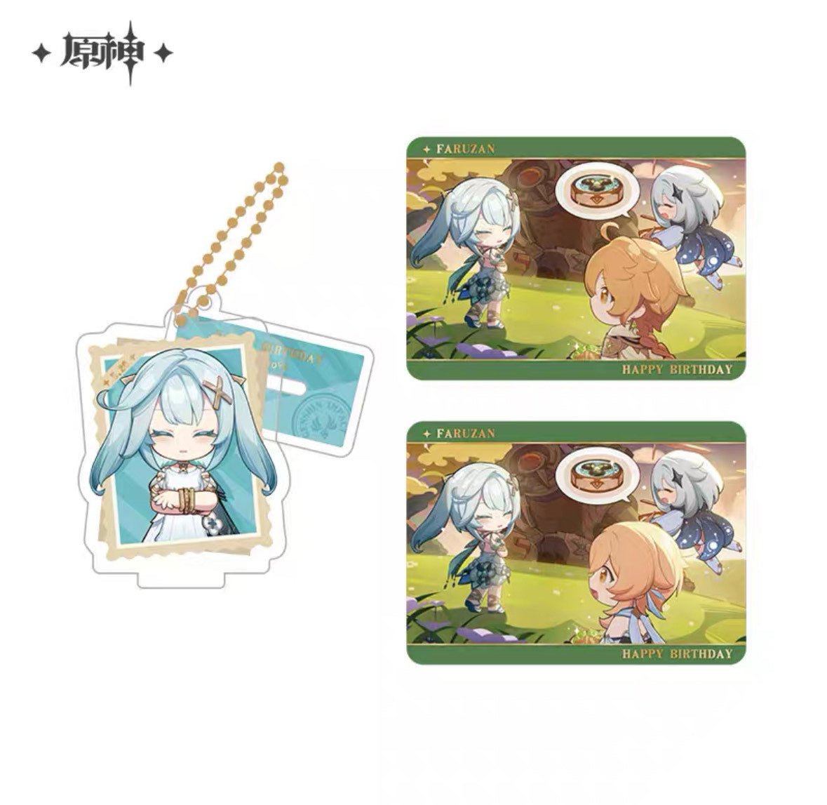 Genshin Impact Photo Reminiscing Series Acrylic Keychain Standee & Card Set Vol 3