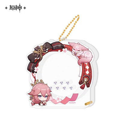 Genshin Impact Chibi Character Series Acrylic Badge Cover Keychain Vol 2