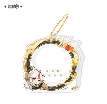 Genshin Impact Chibi Character Series Acrylic Badge Cover Keychain Vol 2