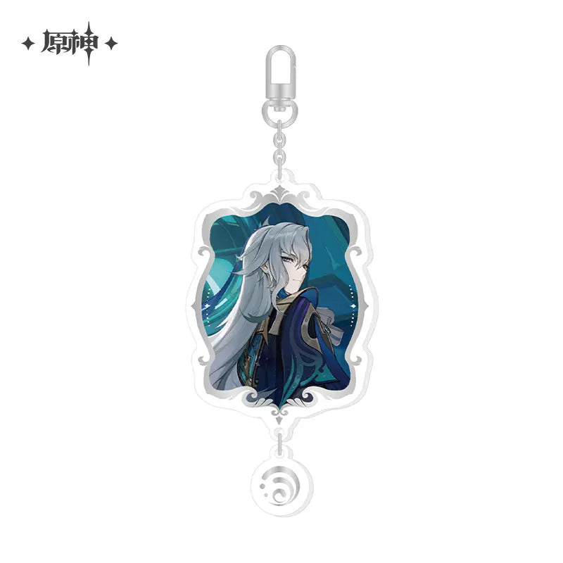 Genshin Impact Fontaine Themed Acrylic Pendant Keychain