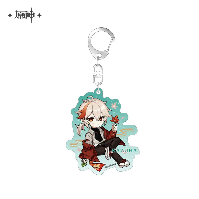 Genshin Impact Outdoor Outfit Themed Series Chibi Character Keychain