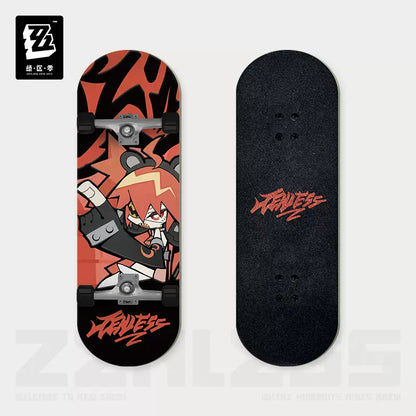 Zenless Zone Zero Ridu Series Chibi Finger Skateboard Keychain Belobog Heavy Industries