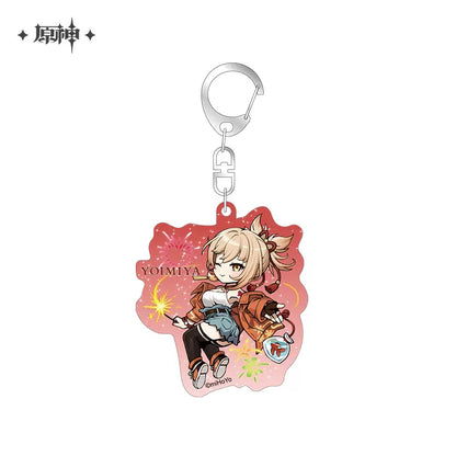 Genshin Impact Outdoor Outfit Themed Series Chibi Character Keychain