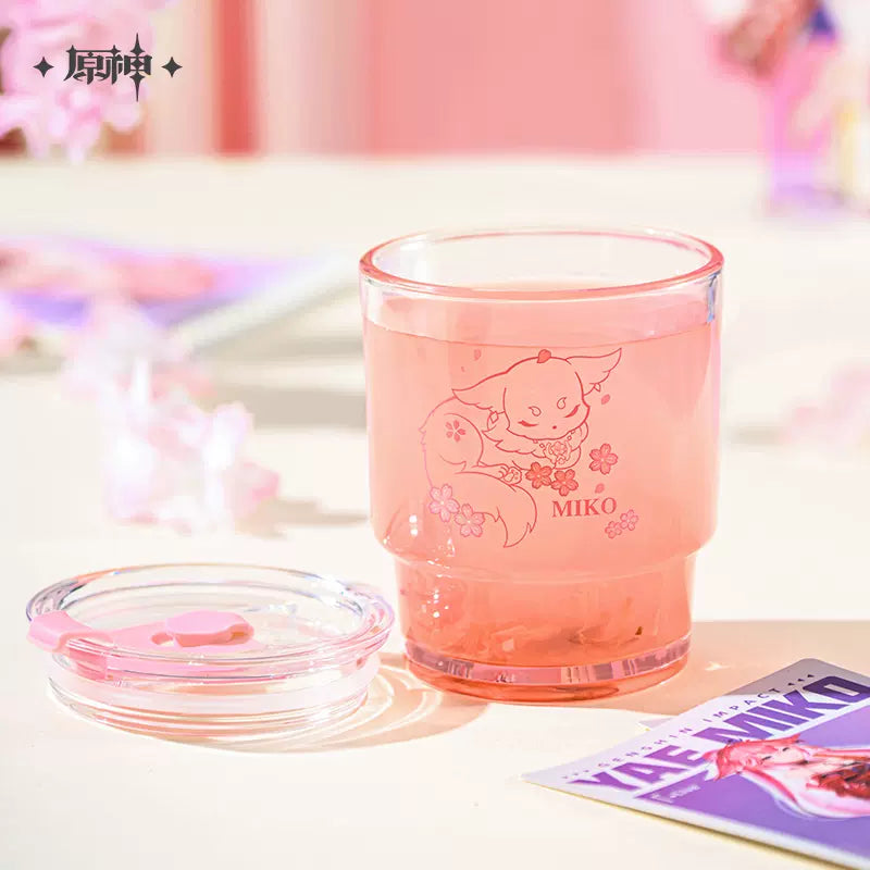 Genshin Impact Yae Miko Fox Glass Tumbler Cup