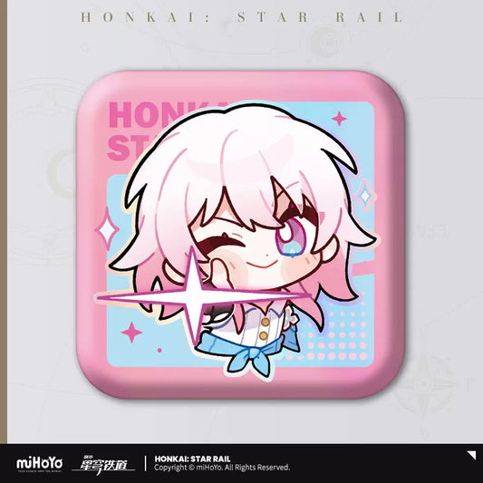 Honkai: Star Rail Pom-Pom Exhibition Hall Series Square Badge March 7th (In-Stock)