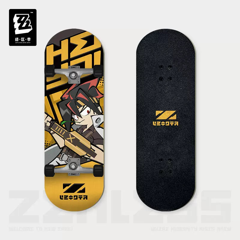 Zenless Zone Zero Ridu Series Chibi Finger Skateboard Keychain Belobog Heavy Industries