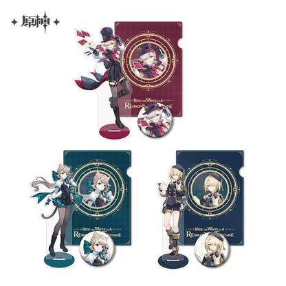 Genshin Impact Game Art Exhibition Acrylic Standee, Badge & File