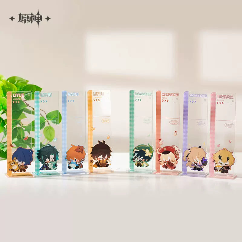 Genshin Impact Chibi Character Sticky Notepad Stand