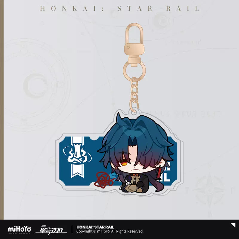 Honkai: Star Rail Pom-Pom Exhibition Hall Series Acrylic Pendant Keychain