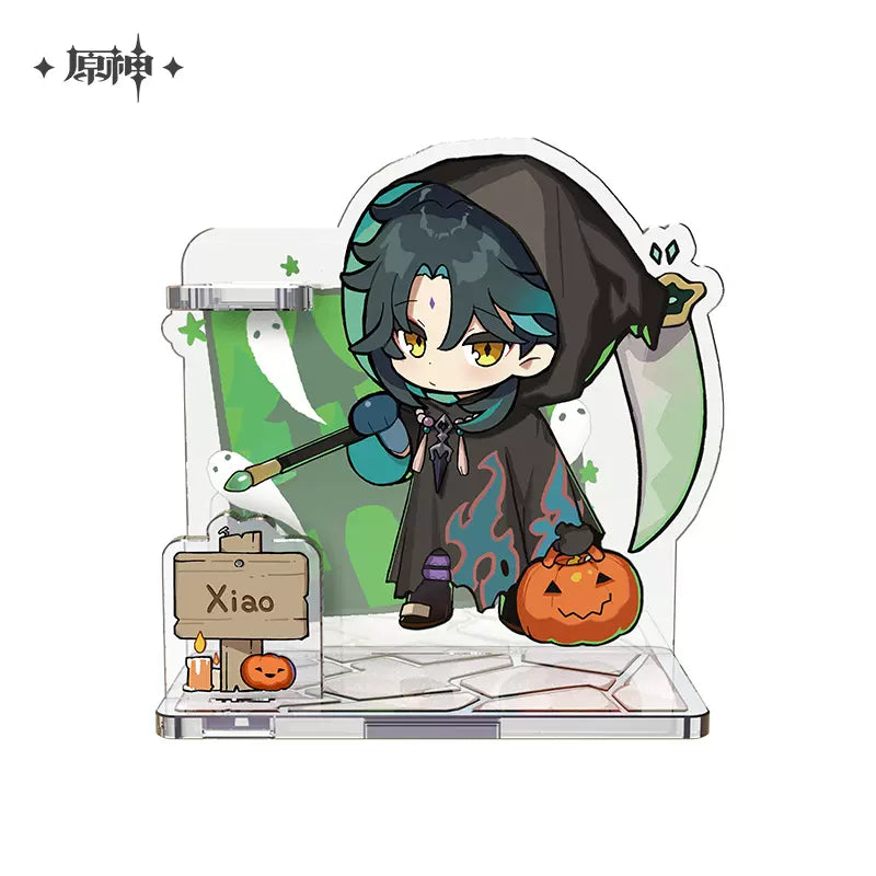 Genshin Impact Halloween Themed Series Chibi Character Penstand