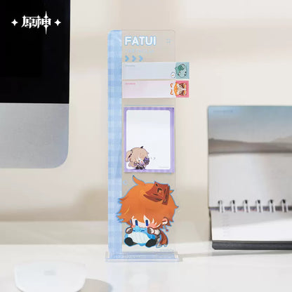 Genshin Impact Chibi Character Sticky Notepad Stand Zhongli (In-Stock)