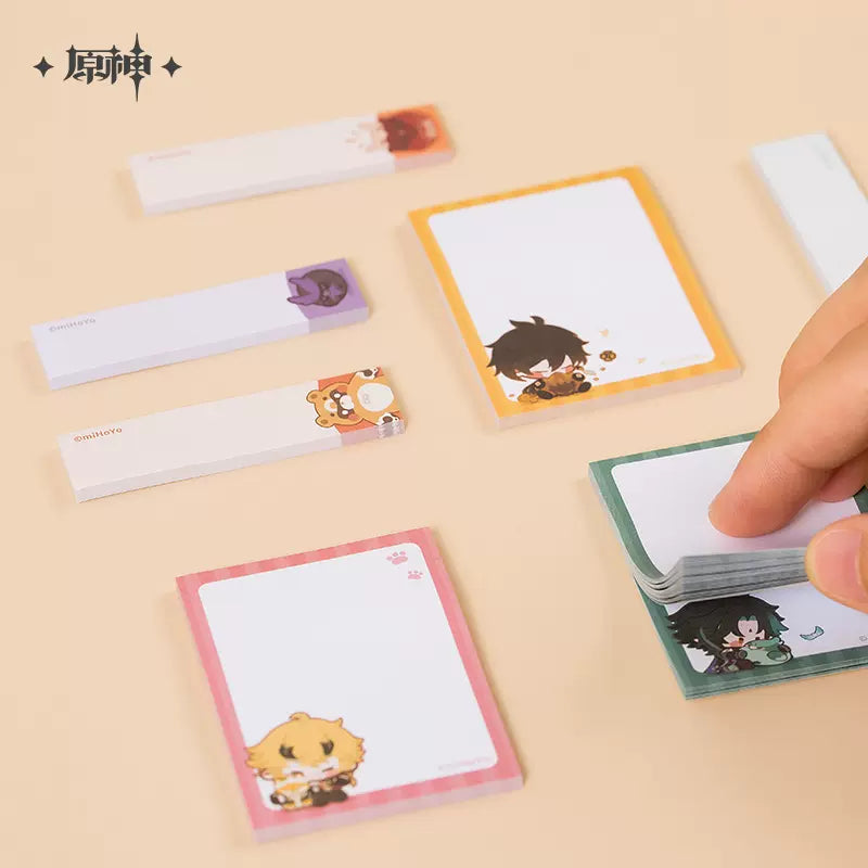 Genshin Impact Chibi Character Sticky Notepad Set