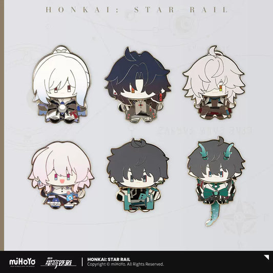 Honkai:Star Rail Chibi Doll Series Rocking Head Metal Pin Badge (In-Stock)