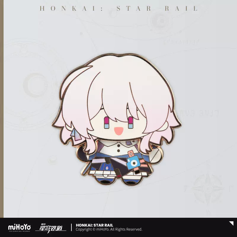 Honkai:Star Rail Chibi Doll Series Rocking Head Metal Pin Badge (In-Stock)