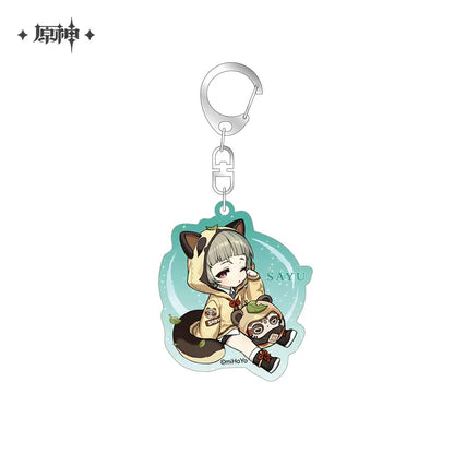 Genshin Impact Outdoor Outfit Themed Series Chibi Character Keychain