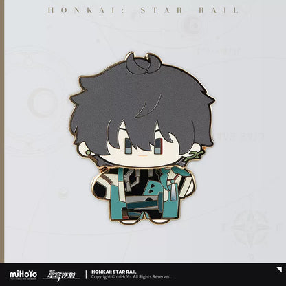 Honkai:Star Rail Chibi Doll Series Rocking Head Metal Pin Badge