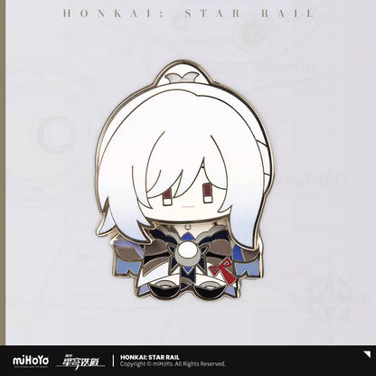 Honkai:Star Rail Chibi Doll Series Rocking Head Metal Pin Badge