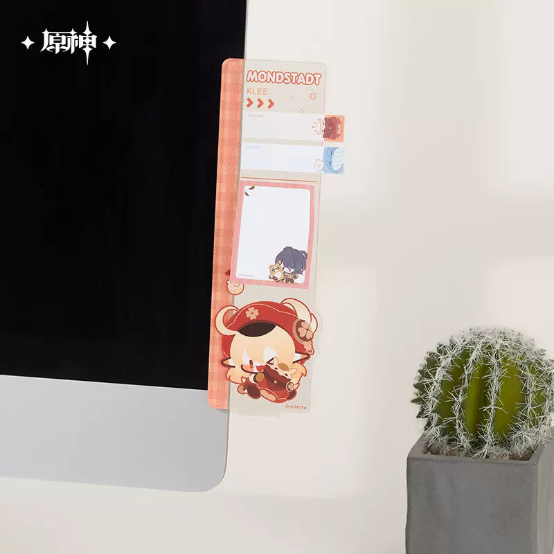 Genshin Impact Chibi Character Sticky Notepad Stand