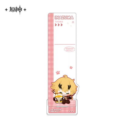 Genshin Impact Chibi Character Sticky Notepad Stand