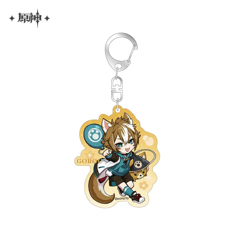 Genshin Impact Outdoor Outfit Themed Series Chibi Character Keychain