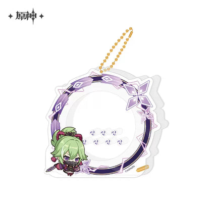 Genshin Impact Chibi Character Series Acrylic Badge Cover Keychain Vol 1